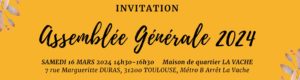 ASSEMBLEE GENERALE 2024 @ FRANCE/TOULOUSE/ Maison de quartier La Vache